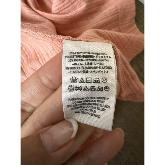 Free People Women's Beach Bound Tank Top Orange Pink Sand Boho Feminine Size XS - Picture 8 of 9